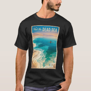Dead Sea Illustration Travel Art Vintage T-Shirt