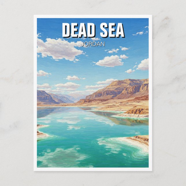 Dead Sea Jordan Travel Postcard (Front)