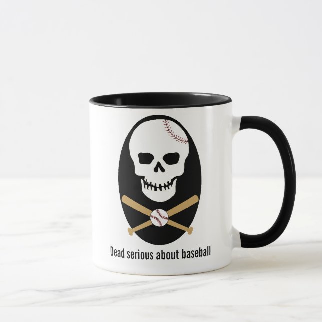 Dead serious about baseball - Mug (Right)