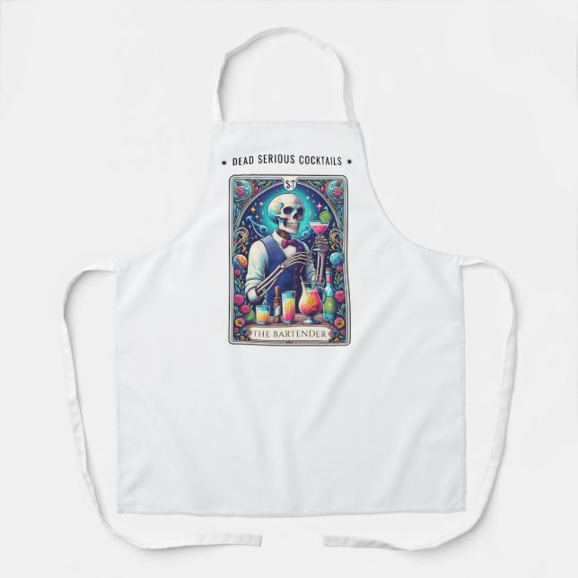 Dead Serious Cocktails Tarot Bartender Apron (Front)
