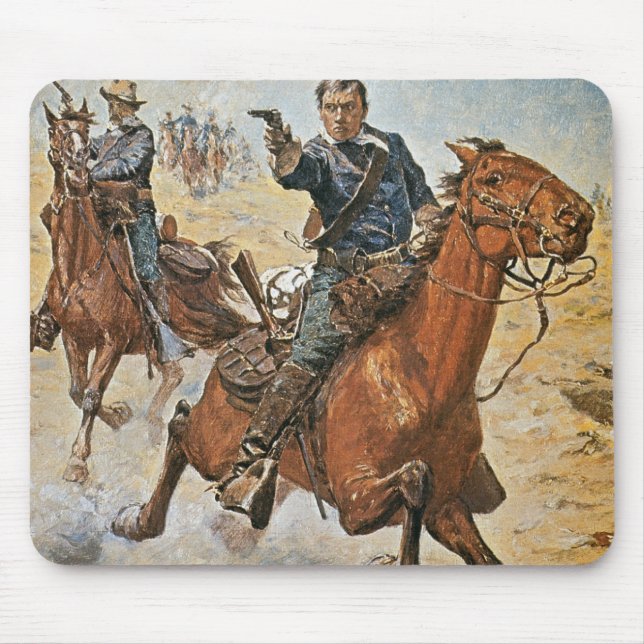 Dead Sure: a U.S. Cavalry trooper in the 1870s (co Mouse Pad (Front)