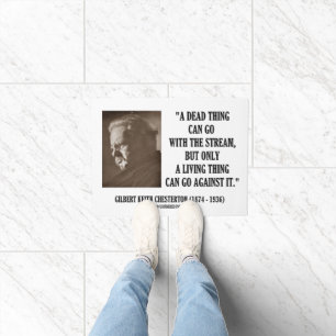 Dead Thing With Stream Living Thing Chesterton Qte Doormat