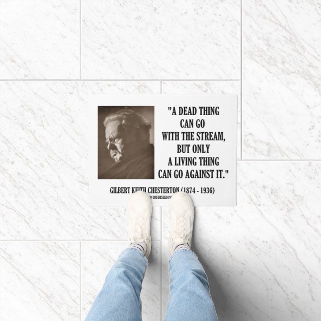 Dead Thing With Stream Living Thing Chesterton Qte Doormat (Indoor)