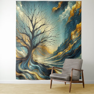 Dead Tree 5 - Watercolor Tapestry