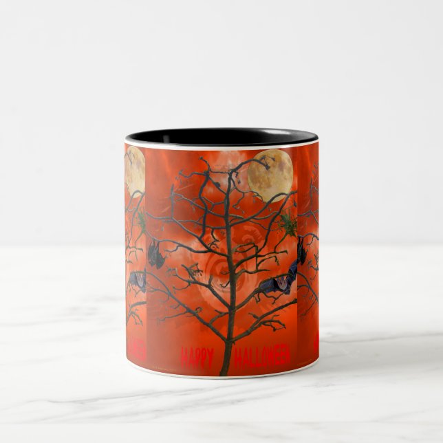 Dead Tree amongst an Orange Scary Sky Mug (Center)