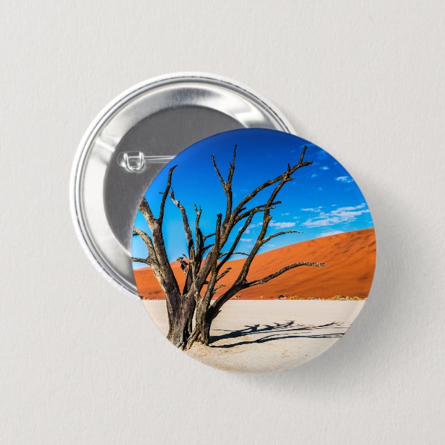Dead tree in Deadvlei, Namibia 6 Cm Round Badge (Front & Back)