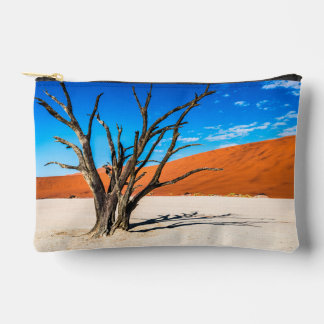 Dead tree in Deadvlei, Namibia Accessory Pouch