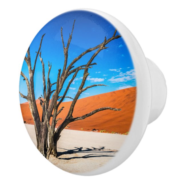 Dead tree in Deadvlei, Namibia Ceramic Knob (Right)