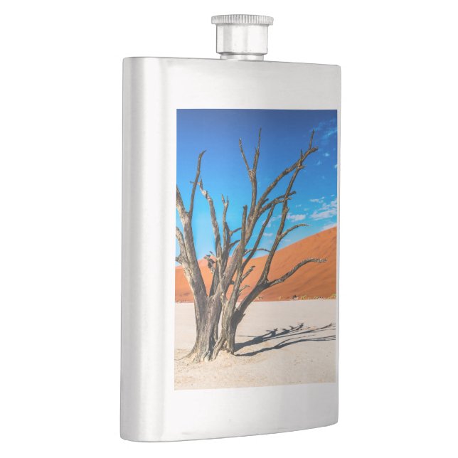 Dead tree in Deadvlei, Namibia Hip Flask (Right)