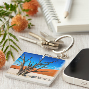 Dead tree in Deadvlei, Namibia Key Ring