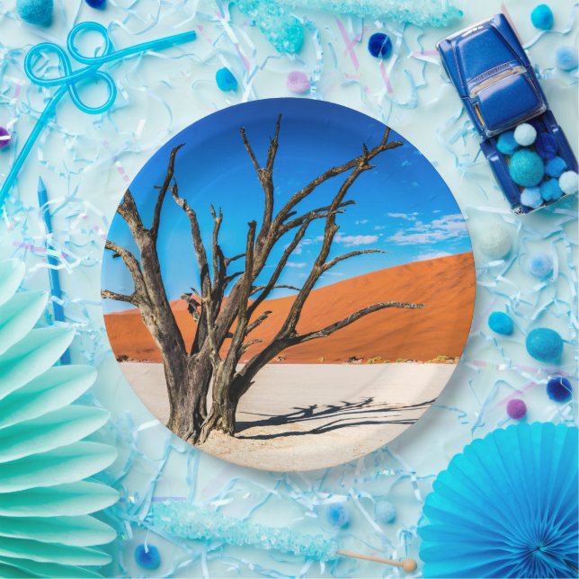 Dead tree in Deadvlei, Namibia Paper Plate (Party)