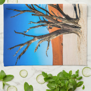Dead tree in Deadvlei, Namibia Tea Towel
