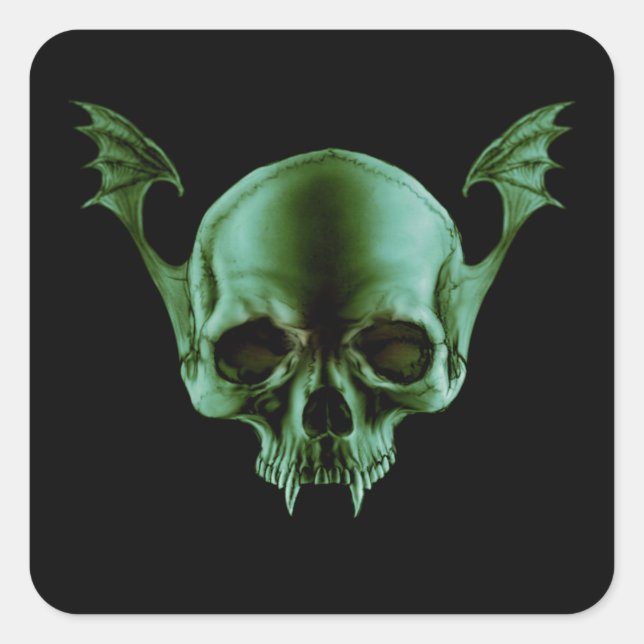 Dead Vamp Skull Sticker (Front)