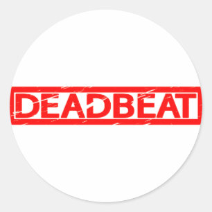 Deadbeat Stamp Classic Round Sticker