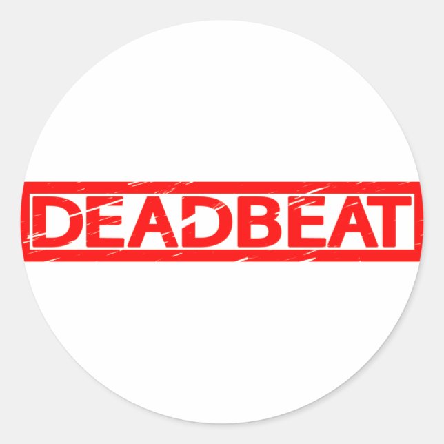 Deadbeat Stamp Classic Round Sticker (Front)