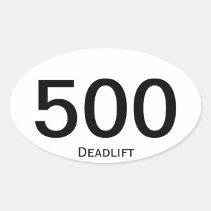 Deadlift 500 oval sticker
