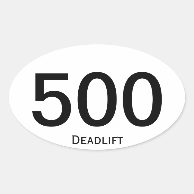 Deadlift 500 oval sticker (Front)