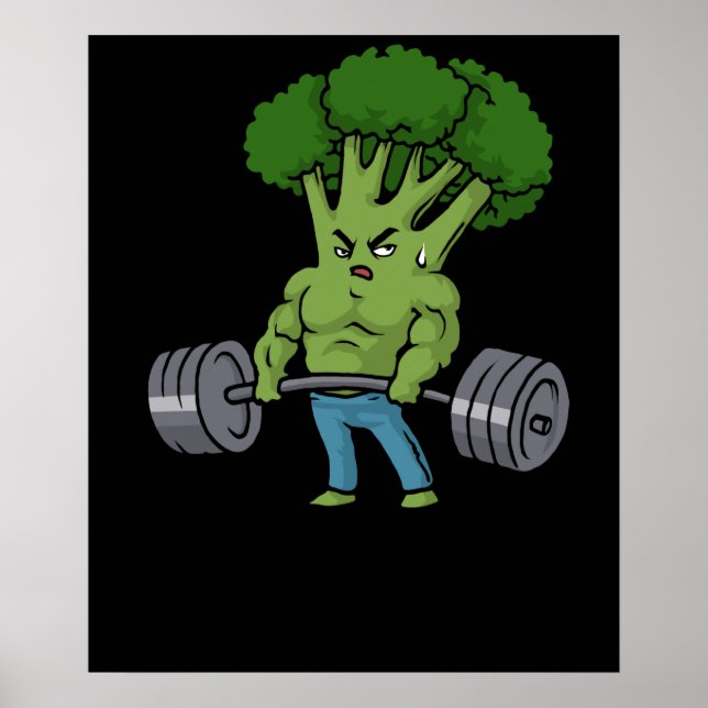 Deadlift Broccoli Gym Fitness Gift Bodybuilding Poster (Front)