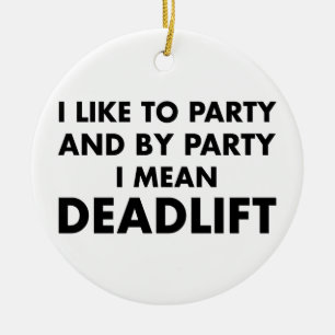 Deadlift Ceramic Tree Decoration
