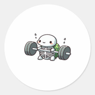 Deadlift Cute Turtle Classic T-Shirt Classic Round Sticker