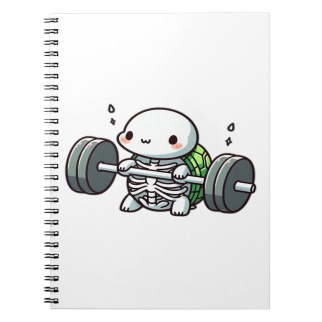 Deadlift Cute Turtle Classic T-Shirt Notebook (Front)