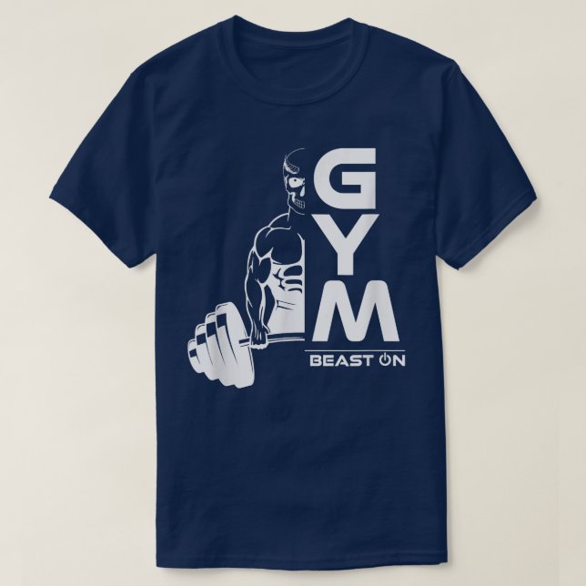 Deadlift Demon Demon Beast On Gym Motivation Fitne T-Shirt (Design Front)