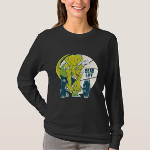 Deadlift Dinosaur - Triceratop Weight Lifting T-Shirt