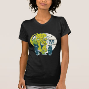 Deadlift Dinosaur - Triceratop Weight Lifting T-Shirt