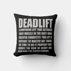 Deadlift - Funny Workout Motivational Cushion