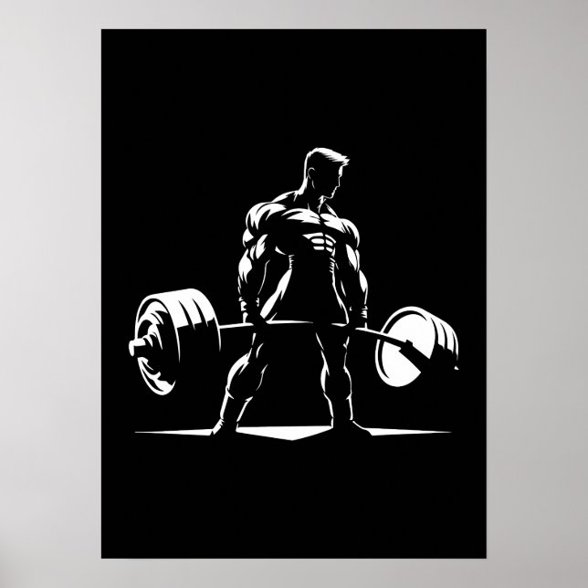 Deadlift - Motivational Gym, Workout Fitness Anime Poster (Front)