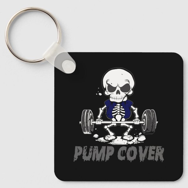 Deadlift Reverse Retro Gym Pump Cover Funny Gymer  Key Ring (Front)