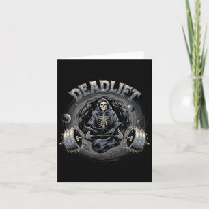 Deadlift Skeleton Gift Fitness Goth Tarot Card Gym