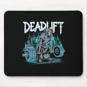 Deadlift Skeleton Gift Fitness Goth Tarot Card Gym Mouse Pad