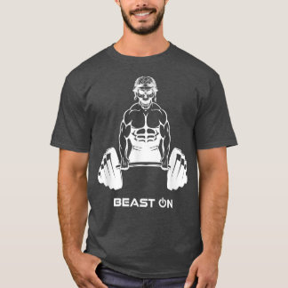 Deadlift Soldier  Beast On  Gym Motivation Fitness T-Shirt