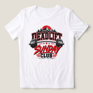 Deadlift Sunday Club Vintage Powerlifting Badge Tri-Blend Shirt