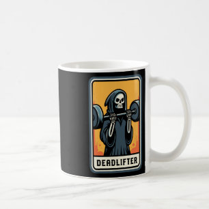 Deadlifter Grim Reaper Lifting Weights Gym Hallowe Coffee Mug