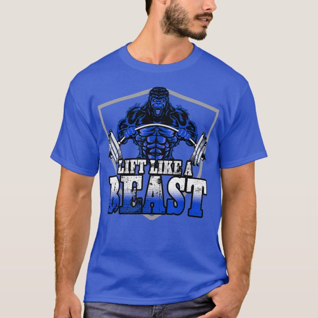 Deadlifting Like A Beast Or Gorilla Deadlifting T-Shirt (Front)
