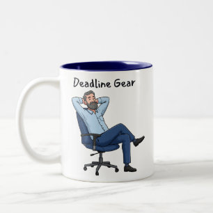 Deadline Gear Funny Hustle Two-Tone Coffee Mug