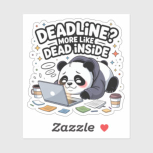Deadline? More Like Dead Inside – Cute Chibi Panda