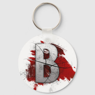 Deadly Design Monogram Letter B Key Ring