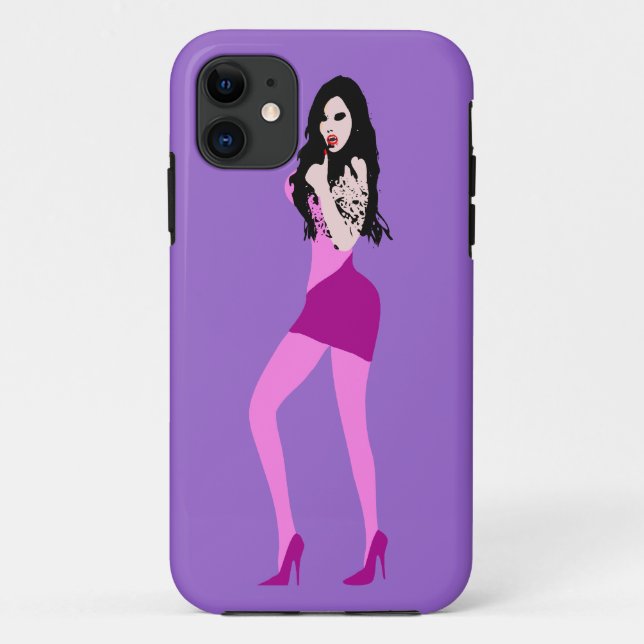 ♔♥°•Deadly Hot Vampire Girl iPhone 5 Case•°♥♔ Case-Mate iPhone Case (Back)
