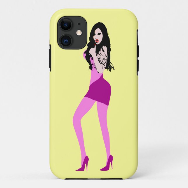 ♔♥°•Deadly Hot Vampire Girl iPhone 5 Case•°♥♔ Case-Mate iPhone Case (Back)