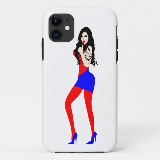 ♔♥°•Deadly Hot Vampire Girl iPhone 5 Case•°♥♔ Case-Mate iPhone Case (Back)