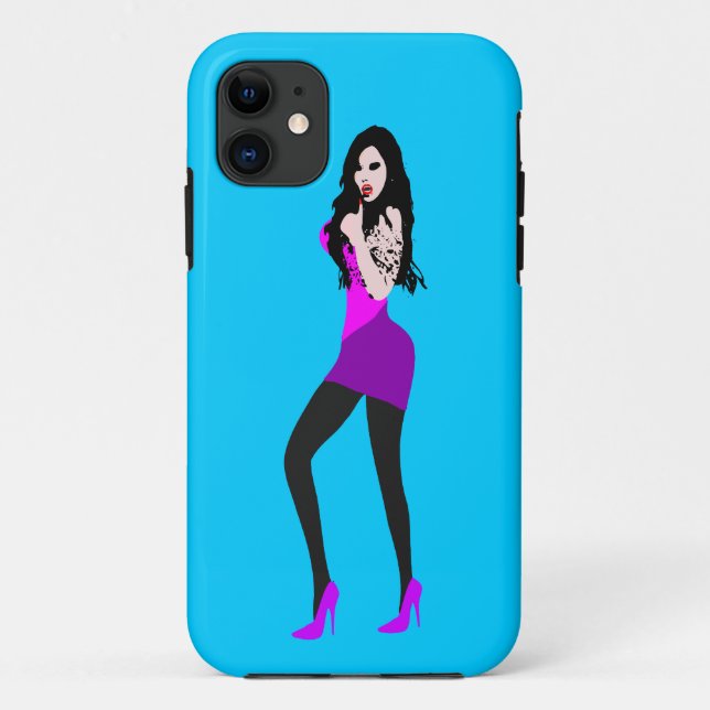 ♔♥°•Deadly Hot Vampire Girl iPhone 5 Case•°♥♔ Case-Mate iPhone Case (Back)
