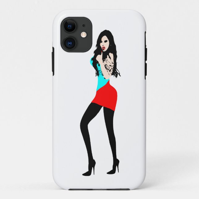 ♔♥°•Deadly Hot Vampire Girl iPhone 5 Case•°♥♔ Case-Mate iPhone Case (Back)