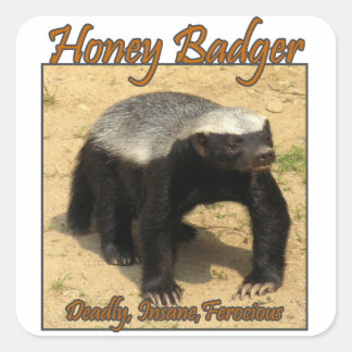Deadly, Insane, Ferocious Honey Badger Sticker