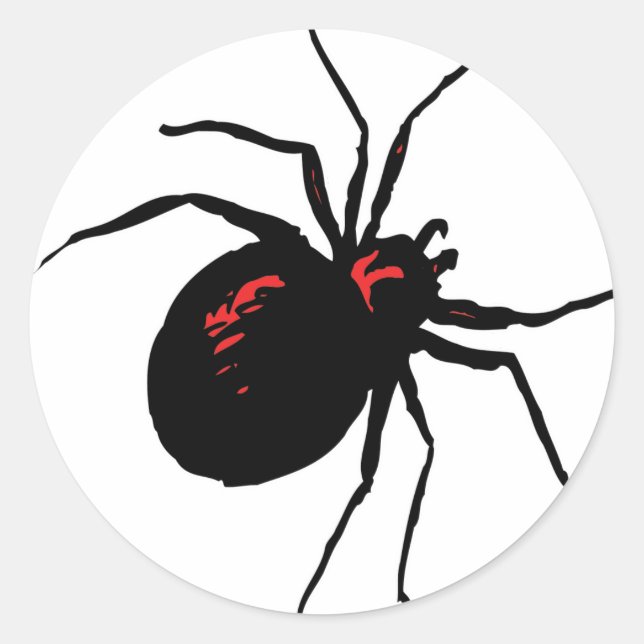 Deadly Spider Classic Round Sticker (Front)