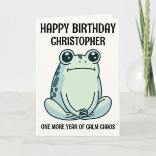 Deadpan Frog Mood, Chill Vibes Card