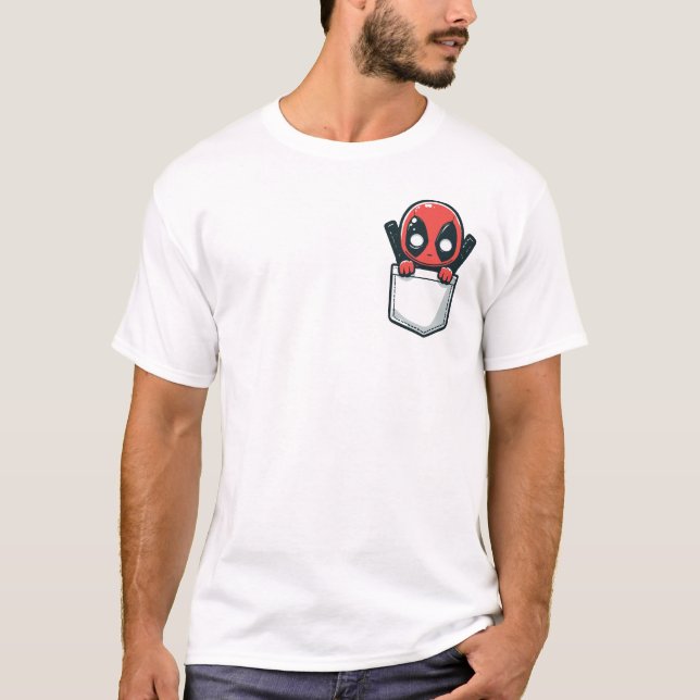 Deadpool in the pocket T-Shirt (Front)