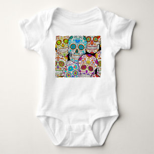 Dead's Day: Vibrant Mexican Patterns. Baby Bodysuit
